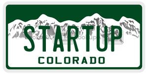 STARTUP  license plate in CO