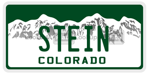 STEIN  license plate in CO