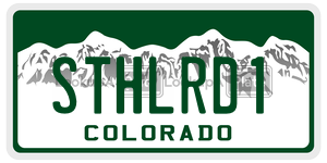 STHLRD1  license plate in CO