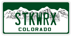 STKWRX  license plate in CO