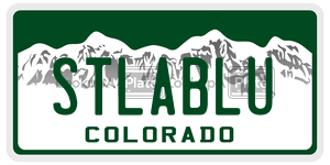 STLABLU  license plate in CO