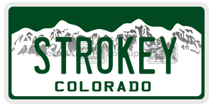 STROKEY  license plate in CO