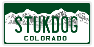 STUKDOG  license plate in CO