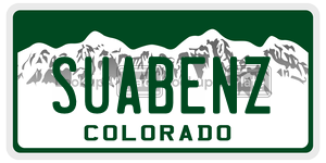 SUABENZ  license plate in CO
