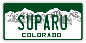 SUPARU  license plate in CO