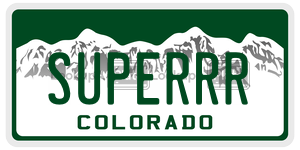 SUPERRR  license plate in CO