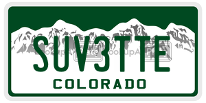 SUV3TTE  license plate in CO