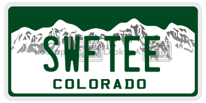 SWFTEE  license plate in CO
