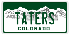 TATERS  license plate in CO