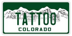 TATTOO license plate in Colorado