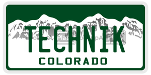 TECHNIK  license plate in CO