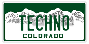 TECHNO  license plate in CO
