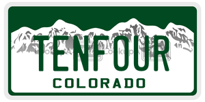 TENFOUR  license plate in CO