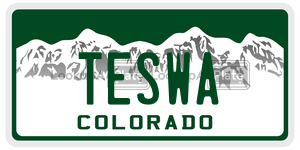 TESWA  license plate in CO