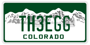 TH3EGG  license plate in CO