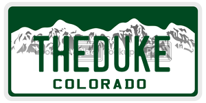 THEDUKE  license plate in CO