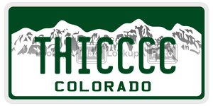 THICCCC  license plate in CO