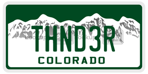 THND3R  license plate in CO