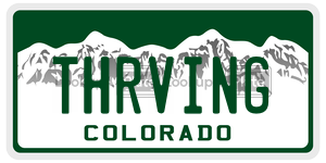 THRVING  license plate in CO