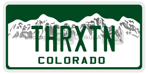 THRXTN  license plate in CO