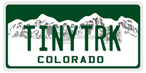TINYTRK  license plate in CO
