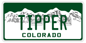 TIPPER license plate in Colorado