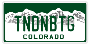 TNDNBTG  license plate in CO