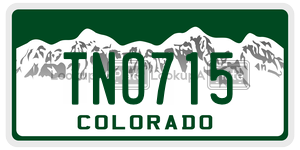 TNO715 license plate in Colorado