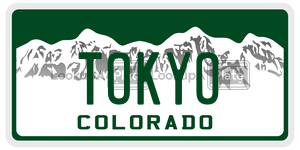 TOKYO license plate in Colorado