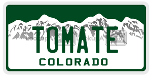 TOMATE  license plate in CO