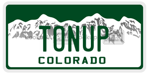 TONUP  license plate in CO