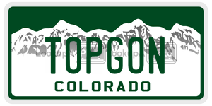 TOPGON  license plate in CO