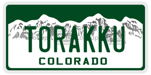 TORAKKU  license plate in CO