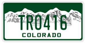 TRO416  license plate in CO