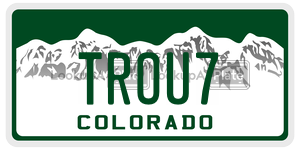TROU7  license plate in CO
