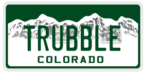 TRUBBLE  license plate in CO