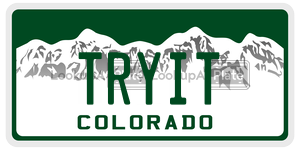 TRYIT  license plate in CO