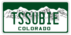 TSSUBIE  license plate in CO