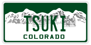 TSUKI  license plate in CO