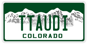 TTAUDI  license plate in CO