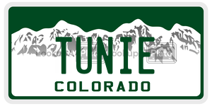 TUNIE  license plate in CO