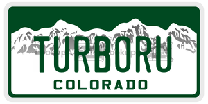 TURBORU license plate in Colorado