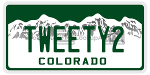 TWEETY2  license plate in CO