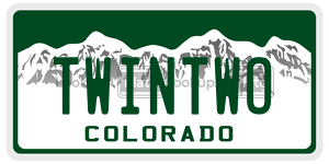 TWINTWO  license plate in CO