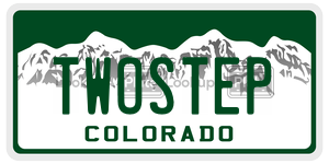 TWOSTEP  license plate in CO