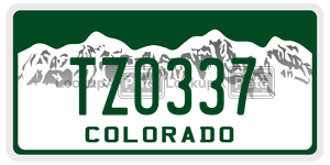 TZO337  license plate in CO
