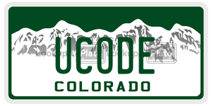 UCODE  license plate in CO