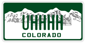UHHHH  license plate in CO