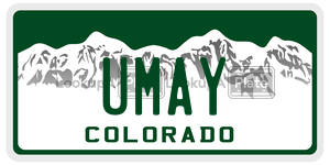 UMAY  license plate in CO