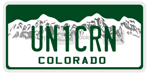 UN1CRN  license plate in CO